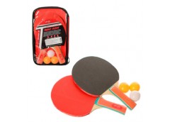 ракетка №4 2шт., EVA+ гума, ручка набірна, 3 кульки 40мм., у чохлі 17х27х4см.  M...