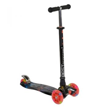 самокат Best Scooter MAXI пласт., 4 кол. PU, світло, алюм. трубка керма, в кор. А 24659/779-1308 (1)