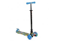 самокат Best Scooter MAXI пласт., 4 кол. PU, світло, алюм. трубка керма, в кор. ...
