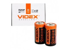 батарейка Videx R20  1x2 в кор.  (24/288)