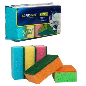губка кухонна Prodom Perfect Sponge пориста набір 5шт.  10034  (80)