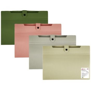 тека Optima O35546 з кнопкою з розширенням, пласт. А4, фактура 