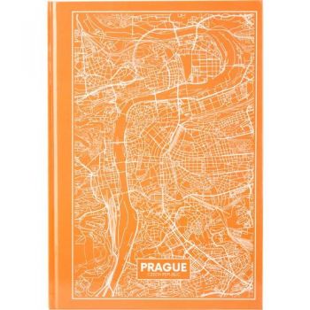 зошит А4 Axent Maps Prague 96арк., тв. обкл., клітинка  8422-542-А  (10)