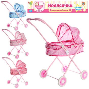 коляска для ляльки металева класика 65х29х67см., складана, в кул. 35х68х10см.  882  (24)
