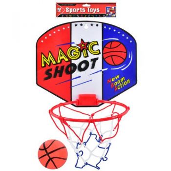 баскетбольне кільце, щит - пластик, сітка, м`яч, в кул. 25,5х6,5х25,3см.  MR 0827  (72)