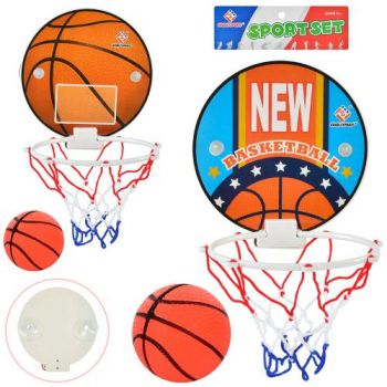 баскетбольне кільце, щит - пластик, сітка, м`яч, в кул. 18х25х3см.  MR 0828  (72)