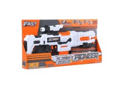 автомат 70см., 4 в 1, 36 м`яких куль, на батар. в кор. 70х35х7см.  BIG507  (8)