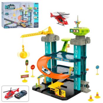 гараж 50х41х35см., 54 дет., звук, світло, на бат. в кор. 45х31х6,5см.  Р3088  (12)