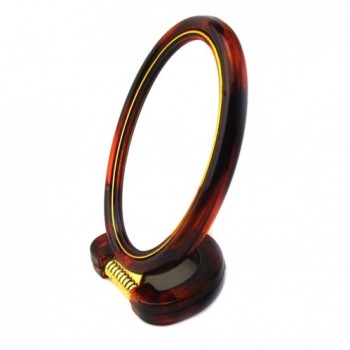 дзеркало двостор. зі збільш. овальне коричневе середнє  М1-430-6 (430-6)  (72)