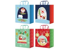 пакет подар. Мандарин паперовий новорічний 16х16х7см.  GB-20275,20276,20277,2027...