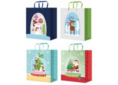 пакет подар. Мандарин паперовий новорічний 18х18х10см.  GB-20279,20280,20281,202...