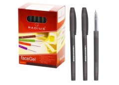 ручка Radius Face Gel гелева чорна  (50/500/2000)