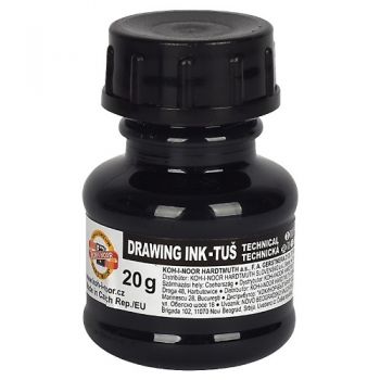 туш для креслення Koh-i-Noor чорна 20мл.  141701  (20)