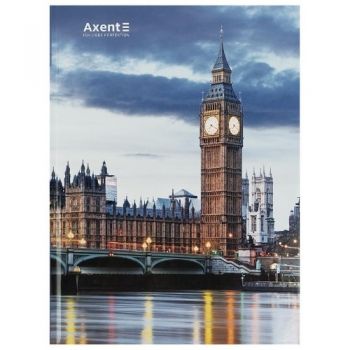 зошит А4 Axent City, London 96арк., тв. обкл., клітинка  8425-5-А  (10)