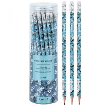 олівець чорнографітний Axent Evening Light з гумкою, НВ  9009/36-17-А  (36/432/3456)