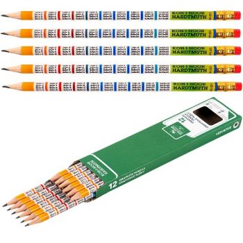олівець чорнографітний K-I-N 1231 з таблицею множення, з гумкою, НВ  (12/144/2880)
