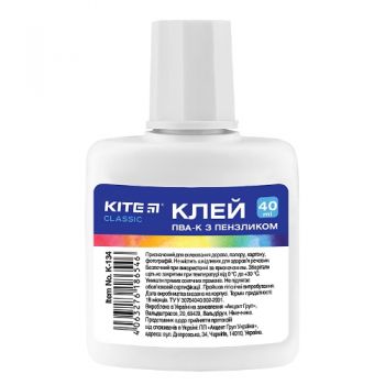 клей ПВА Kite 40мл. з пензликом  К-134  (45)