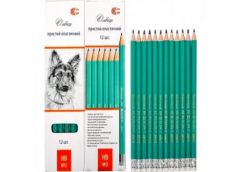 олівець чорнографітний Color-It гнучкий с гумкою, НВ  CR655  (12/72/2880)