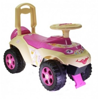 каталка Машинка Doloni-toys бежево-рожева  0141/07