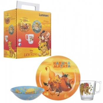 набір дитячого посуду Luminarc Disney Lion King 3 предм. в кор.  Р9345