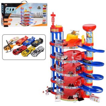 гараж 5 поверхів, транспорт 8шт., дор. знаки, 53 предм., в кор. 73х39х11,5см.  0908-56В  (8)