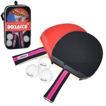 ракетка 2шт. 26см., гума, ручка набірна, 3 кульки 40мм., в чохлі 17х28х3см.  MS 3288  (30)