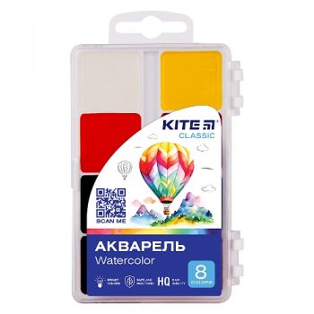 фарби акварельні Kite Classic  8кол.  К-065  (42)