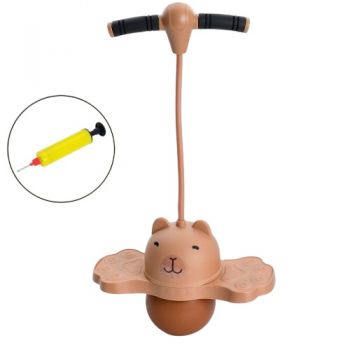 пострибайка Jumper стрибаючий м'яч капібара 55см., насос, в кор. 38х17х17см.  MS 4426-1  (6)