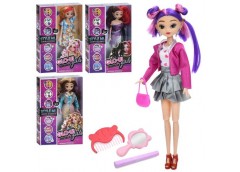 лялька 28см. шарнірна, крейда, аксесуари, в кор. 20х30х4,5см.  DXF2687-88-89-90 ...