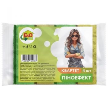 губка кухонна EkOPlus Квартет набір 4шт.  25912  (80)