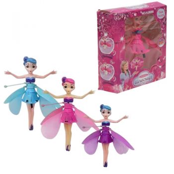 лялька 19см. фея, літає, реагує на руку, акум., USB-зар., в кор. 16х19х5,5см.  HJ8088  (60)