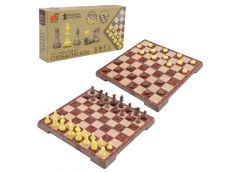 шахи 2в1 (шахи/шашки) в кор. 19,5х9,5х3см.  2058  (96)