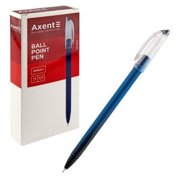 ручка Axent Direkt кульк. синя 0,5мм.  АВ1002-02-А  (12/144/1728)
