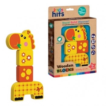 дерев`яна іграшка Kids hits жирафа 4 деталі в кор. 18,5х27,9х3см.  КН20/003  (40)