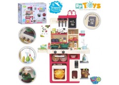 кухня плита, мийка (вода), пара, звук,світло, посуд, продукти на бат. в кор. 45х...