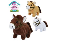 м`яка іграшка конячка 18х22х9см., звук, ходить, на бат. в кул.  YG0263  (50)