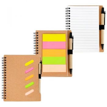 блокнот на спіралі С6 (16х12,5см.)/64арк. з набором стікерів та ручкою  JX011/115381  (260)