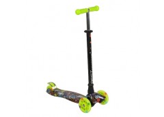 самокат Best Scooter MAXI пласт., 4 кол. PU, світло, алюм. трубка керма, в кор. ...