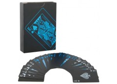 карти гральні пластикові покерні чорні 54шт.  (10/100)