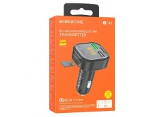 автомобільний зарядний пристрій Borofone з FM-модулятором Flash QC3.0  BC43