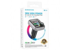 автомобільний зарядний пристрій Borofone з FM-модулятором Ascenso PD20W+QC3.0  B...