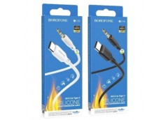 аудіокабель Borofone Type-C to 3.5mm male, silicone, 1м.  BL18