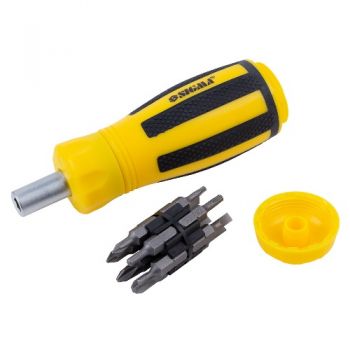 викрутка Сигма з реверсом + набір з 12 біт  4001831