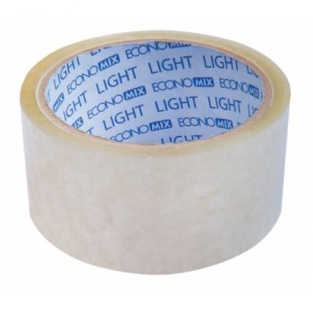 стрічка клейка Economix Light 45мм./ 50м. прозора 40мкр.  Е47801  (6/72)