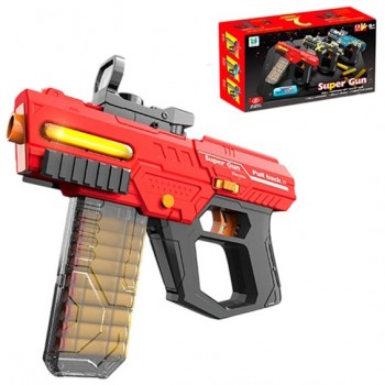 автомат 28см. акум., приціл, світло, 12 м`яких куль-присосок, USB-зар., в кор. 29х19х8см.  303  (18)