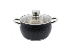 каструля A-Plus 1,7л. 16х9,5см. зі скляною кришкою  1394-WK  (12)