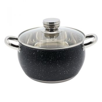 каструля A-Plus 3,4л. 20х11,5см. зі скляною кришкою  1396-WK  (12)