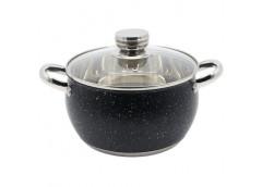 каструля A-Plus 5,8л. 24х13,5см. зі скляною кришкою  1397-WK  (12)