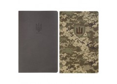 блокнот Buromax Military А5/64арк., обкл. та блок з синтетичного каменю, клітинк...