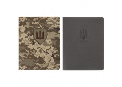 блокнот Buromax Military А6/64арк., обкл. та блок з синтетичного каменю, клітинк...